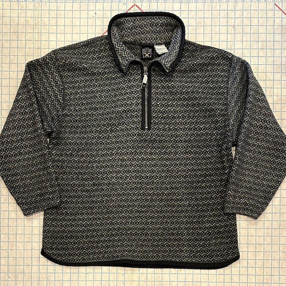 Vintage Bugle Boy Fleece 1/4 Zip Jacket Men's Large Aztec Southwestern 90's